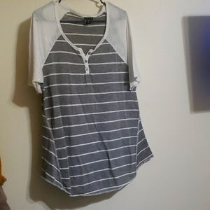 Torrid 0 Short Sleeve Striped shirt